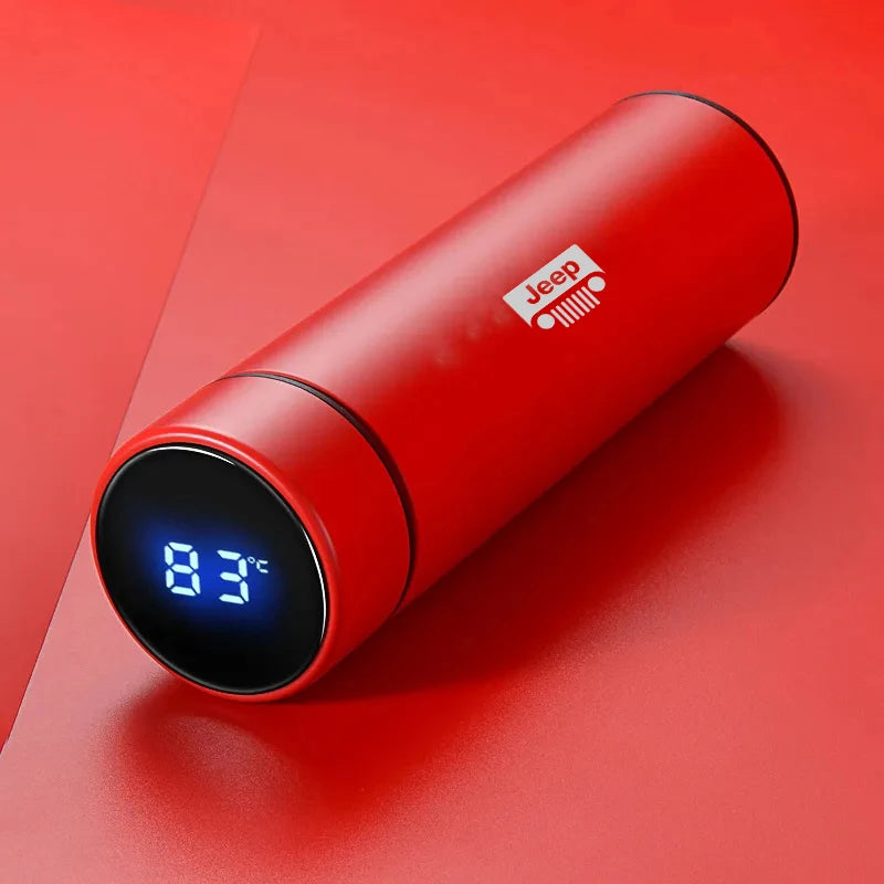 Car 500ml Intelligent Temperature Display Insulating Cup For Jeep Cherokee XJ SRT Renegade Compass Wrangler Patriot Trail Hawk