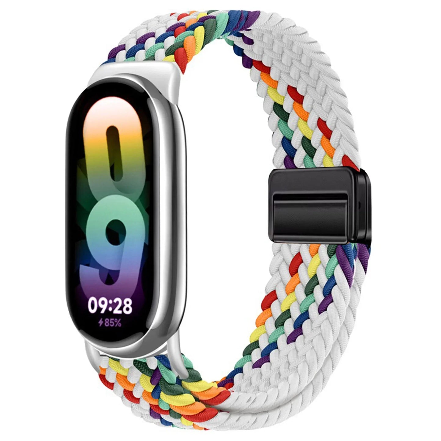 Loop Nylon Strap for Xiaomi Band 10 9 Adjustable Magnetic Buckle Mi Band 9 Bracelet Weave Wristband for Mi Band 8 Accessories