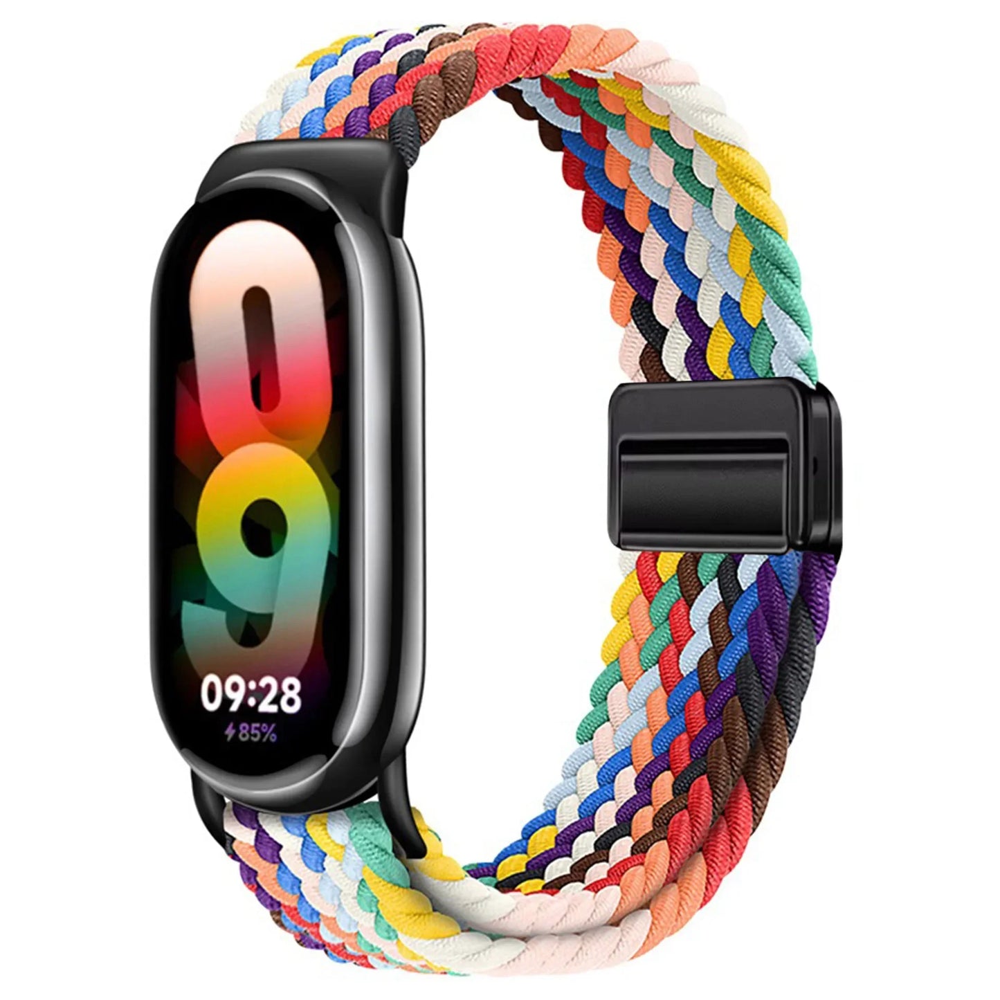 Loop Nylon Strap for Xiaomi Band 10 9 Adjustable Magnetic Buckle Mi Band 9 Bracelet Weave Wristband for Mi Band 8 Accessories