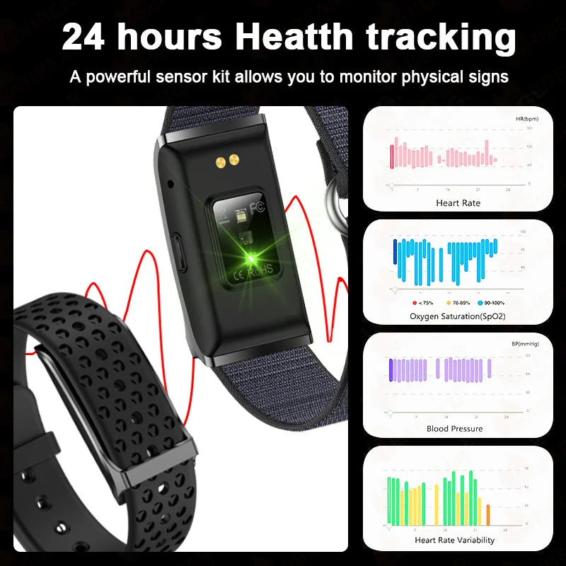 2025 Health Smart Bracelet for Couples Heart Rate Monitor Activity Fitness Tracker Men Women Band Sports Waterproof Smart Watch