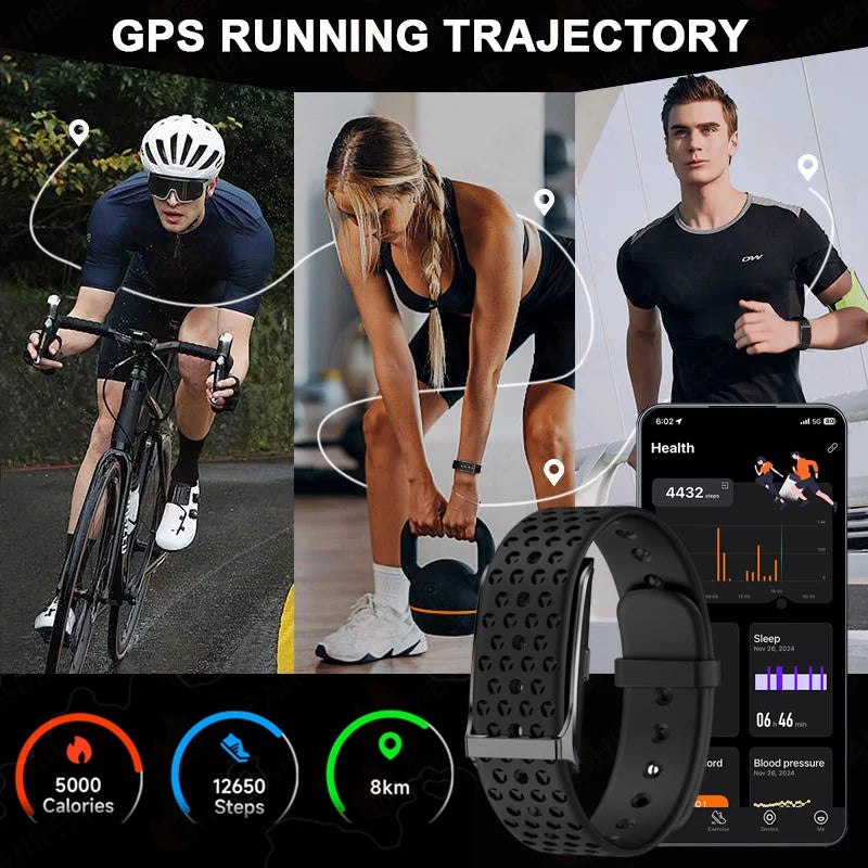 2025 Health Smart Bracelet for Couples Heart Rate Monitor Activity Fitness Tracker Men Women Band Sports Waterproof Smart Watch