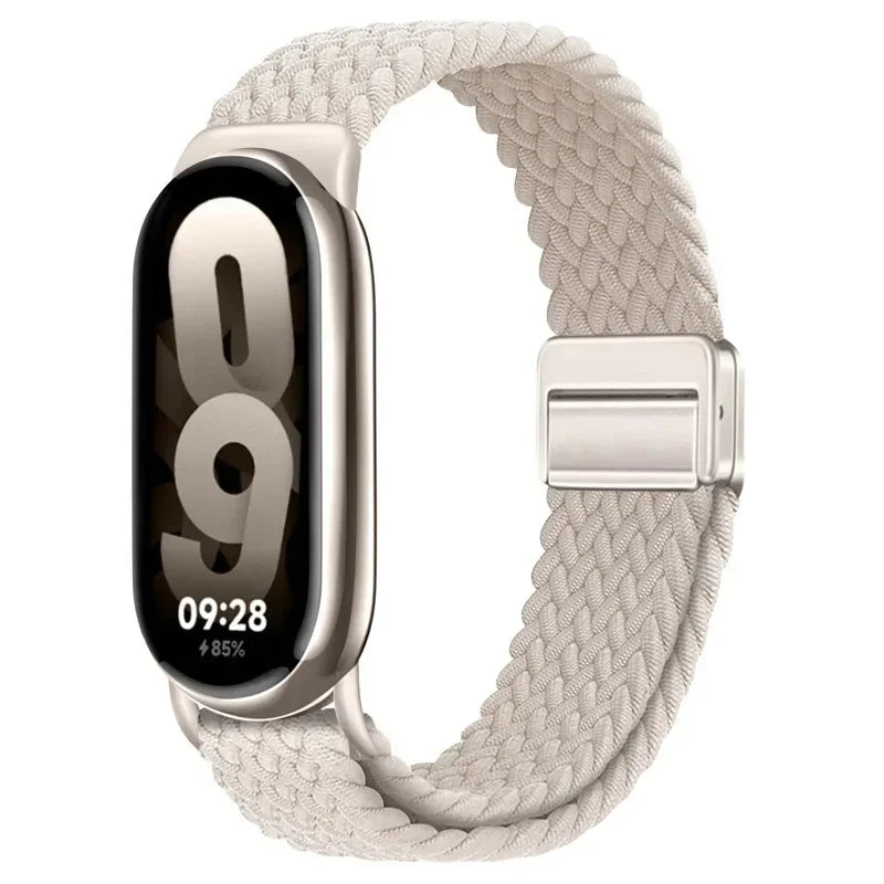Loop Nylon Strap for Xiaomi Band 10 9 Adjustable Magnetic Buckle Mi Band 9 Bracelet Weave Wristband for Mi Band 8 Accessories